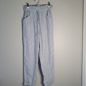 American Eagle High Rise Paper Bag Linen Pants